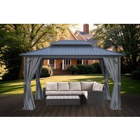 KONIFERA Pavillon "Thasos" mit Doppeldach, in BxT: 300x300 cm und 400x300 cm, ohne Seitenteile von Konifera