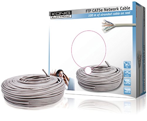 Konig FTP CAT5e Netzwerk Kabel AUF 100 m Spule von Konig