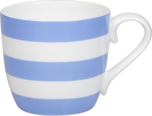 Konitz Becher Stripes - Creamblue, Keramik, 425 Milliliter, Rund, Erwachsener von Konitz