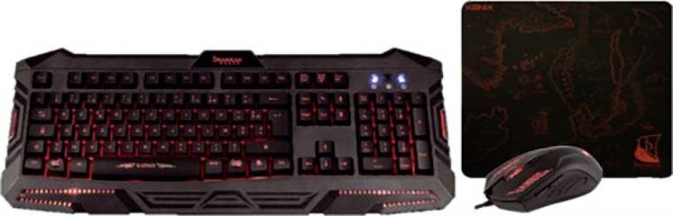 Konix Drakkar Raider Pack Gaming Set Keyboard Maus Schwarz 105 Tasten Qwertz B-Ware von Konix