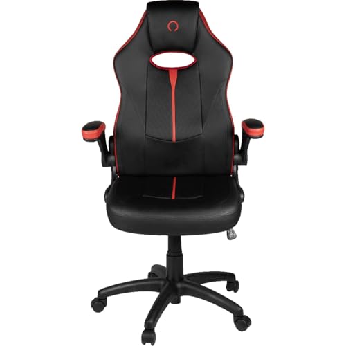 Konix Gaming-Bürostuhl Omega - Sitzneigung 15° - Bezug aus PVC-Kunstleder - Schwarz und Rot von Konix