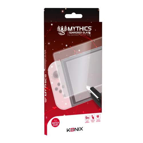 Konix Mythics Bildschirmschutz aus gehärtetem Glas für die Nintendo Switch OLED-Konsole - Härtegrad bis zu 9 Stunden - 100% transparent von Konix