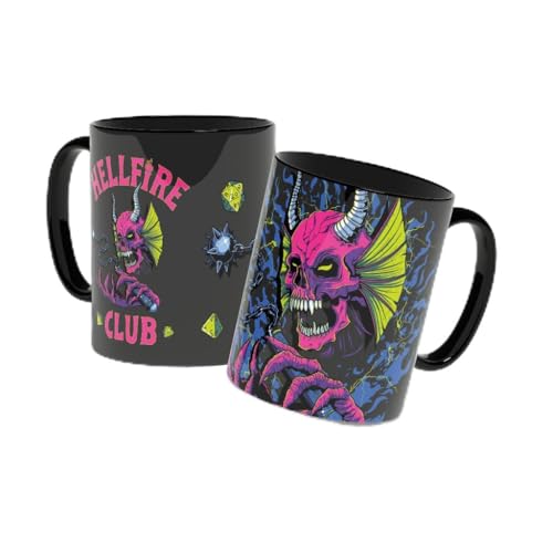 Konix Stranger Things Thermoreaktive Tasse - 320 ml - Duel Vecna vs Eleven Motiv - Schwarz von Konix