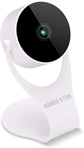 Konnek Stein Überwachungskamera 1080p HD Indoor Wireless Smart Home Kameraerkennung mit Nachtsicht 2-Wege-Audio Funktioniert mit Alexa Assistant Weiß F23 von Konnek Stein