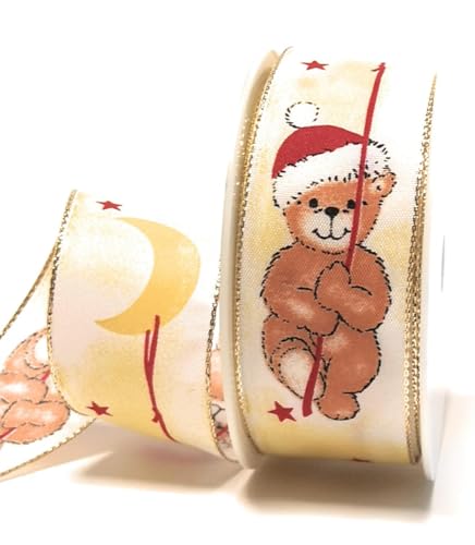 Schleifenband 20m x 40mm Bär Weihnachtsbär Weihnachtsband Dekoband von Konrad Arnold