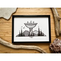 Badezimmer-Waschbecken - Natur Themed Pen Und Ink Print von KonradWillustrations