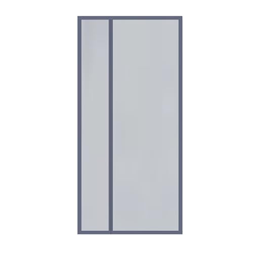 Fliegengitter Tür Magnet, Seitliche Öffnung Fliegengitter Ohne Bohren Insektenschutz Balkontür Fliegenvorhang aus Fiberglas Netz (Color : Grau, Größe : 85x205cm(33x81inch)) von Konsilsa