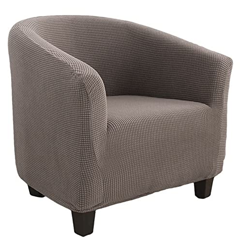 Konsilsa Clubsessel-Schonbezug, Spandex hochelastisch 1 Stück Jacquard maschinenwaschbar Sessel-Schonbezüge Couch-Bezüge für Schlafzimmer Esszimmer Bar Theke (Color : Braun) von Konsilsa