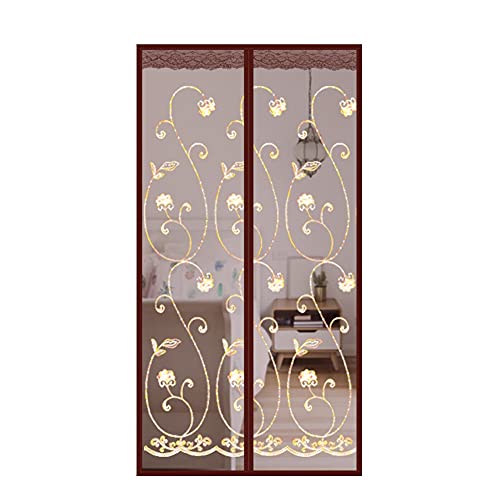 Konsilsa Fliegengitter-Tür, magnetisches Moskitonetz Vorhang Insektenschutzgitter für Insekten Magnet hält das Klebeband fern faltbares Innengitter Treppenschutzgitter von Konsilsa