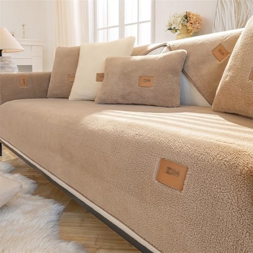 Konsilsa Samt Sofahusse L-Form rutschfest Wendbar - Dick Maschinenwaschbar Schutz Eckig(G,90x210cm) von Konsilsa
