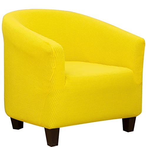 Konsilsa Sesselüberwürfe, Sesselüberwurf Elastische Sesselhusse Stretch Sesselbezug Clubsessel Cocktailsessel Bezug (Color : Gelb) von Konsilsa