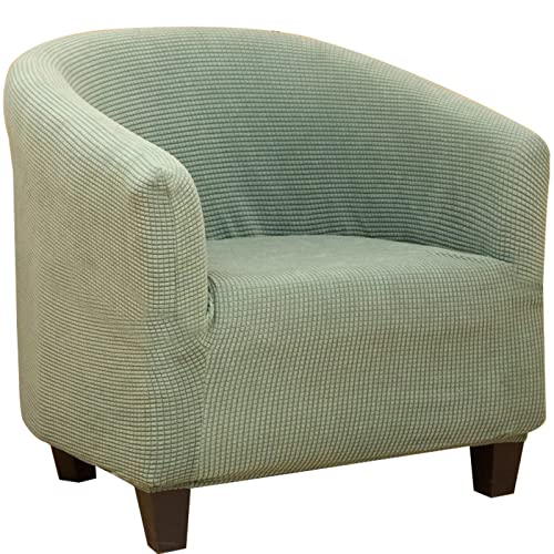 Konsilsa Sesselüberwürfe, Sesselüberwurf Elastische Sesselhusse Stretch Sesselbezug Clubsessel Cocktailsessel Bezug (Color : Grün) von Konsilsa