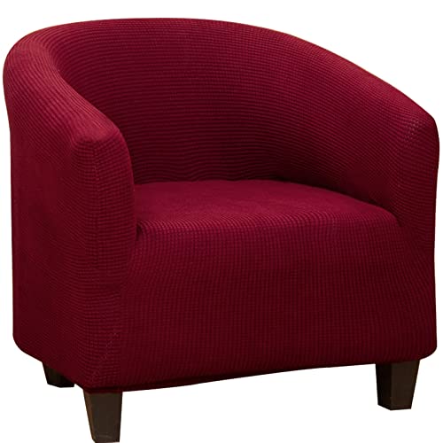 Konsilsa Sesselüberwürfe, Sesselüberwurf Elastische Sesselhusse Stretch Sesselbezug Clubsessel Cocktailsessel Bezug (Color : Rot) von Konsilsa