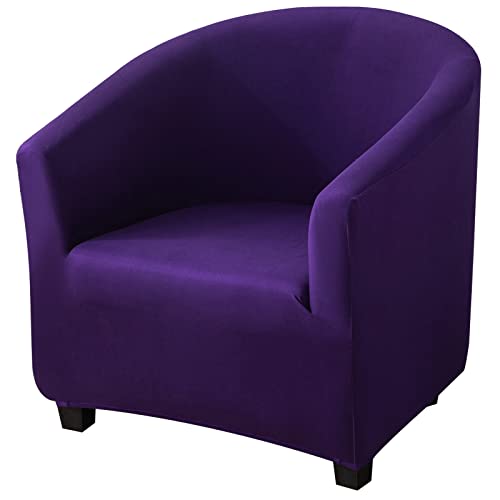 Konsilsa Stretch Sesselschoner, Sesselschoner Sesselhusse Sesselbezug Elastisch Sesselhusse Sofahusse Sofa Abdeckung Couch Bezug Husse für Cafe Stuhl Sessel (Color : Lila) von Konsilsa