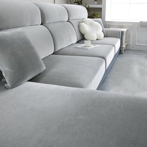 Sofa Überzug Stretch Samt Sofaschoner rutschfest,Elastische Couchüberzüge L Form Sektionalsofa , Eindicken Couch Überzug,Couchbezug Sofa Überzug für Sofakissen L-Förmig ( Color : C , Größe : Headrest von Konsilsa