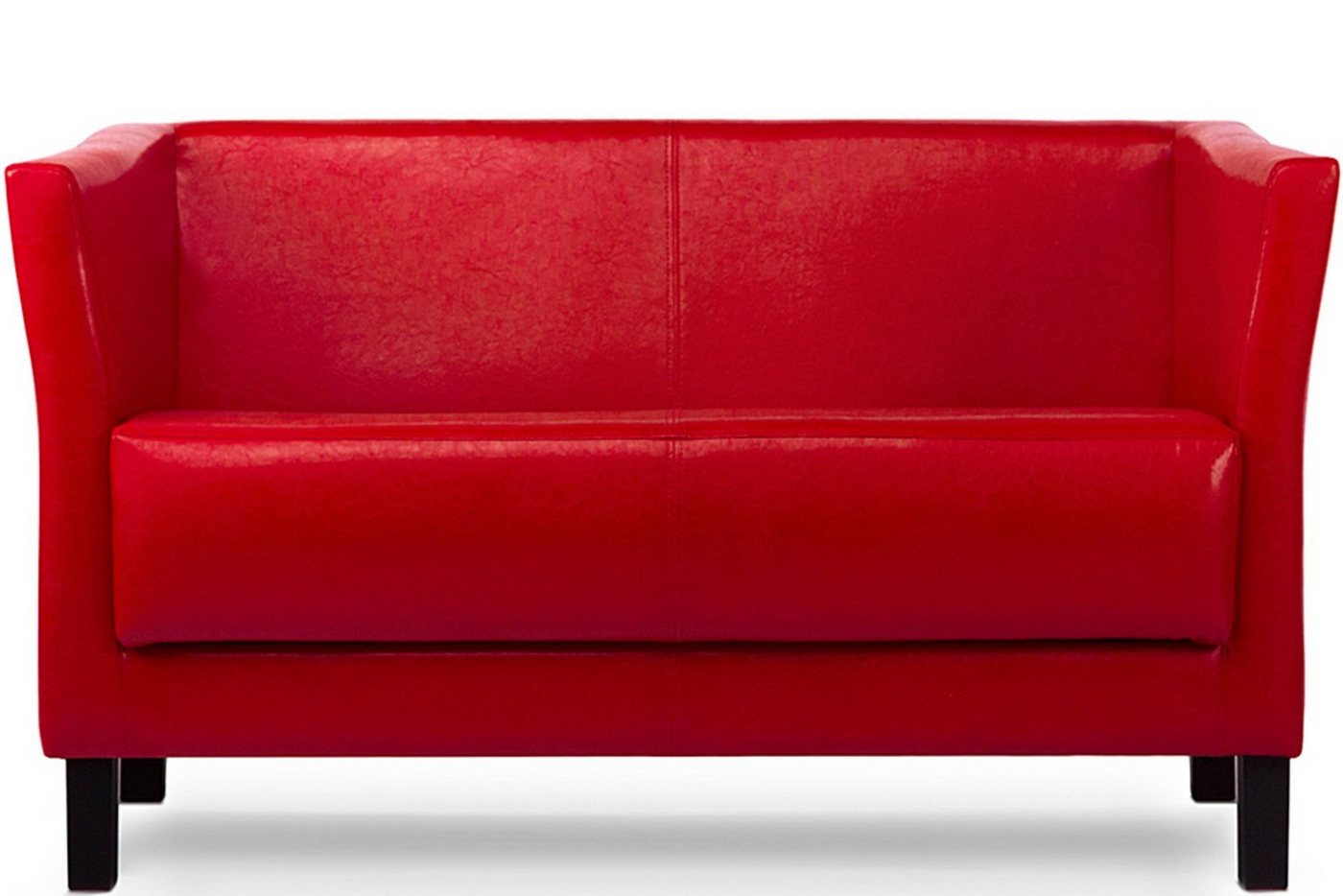 Konsimo 2-Sitzer ESPECTO Sofa 2 Personen, weiche Sitzfläche und hohe Rückenlehne, Kunstleder, hohe Massivholzbeine von Konsimo