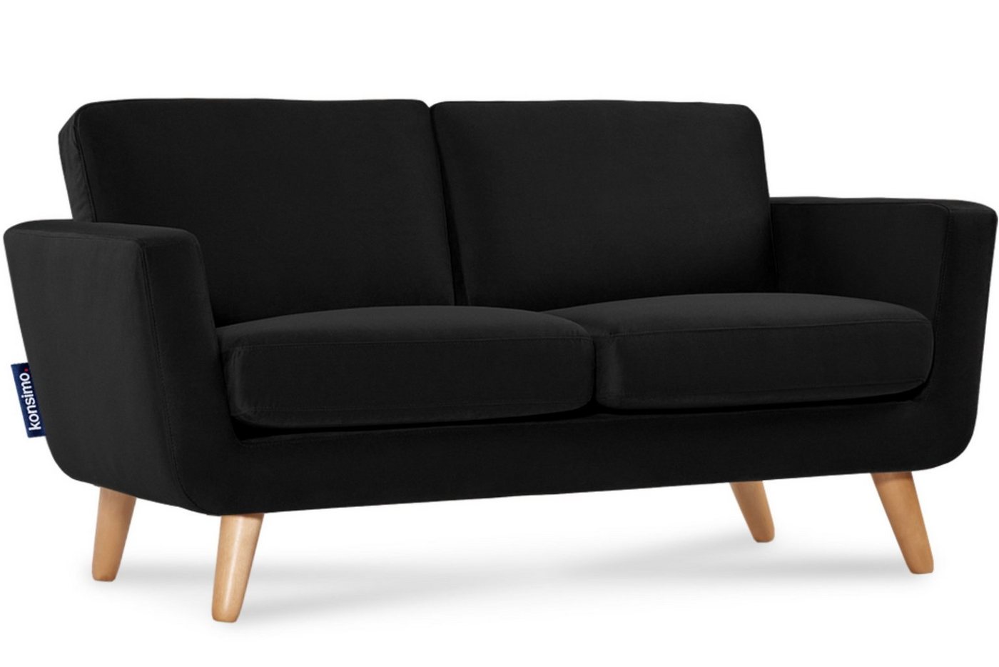 Konsimo 2-Sitzer TAGIO Sofa, Scandi-Stil, mit Armlehnen, Gestell aus Massivholz von Konsimo