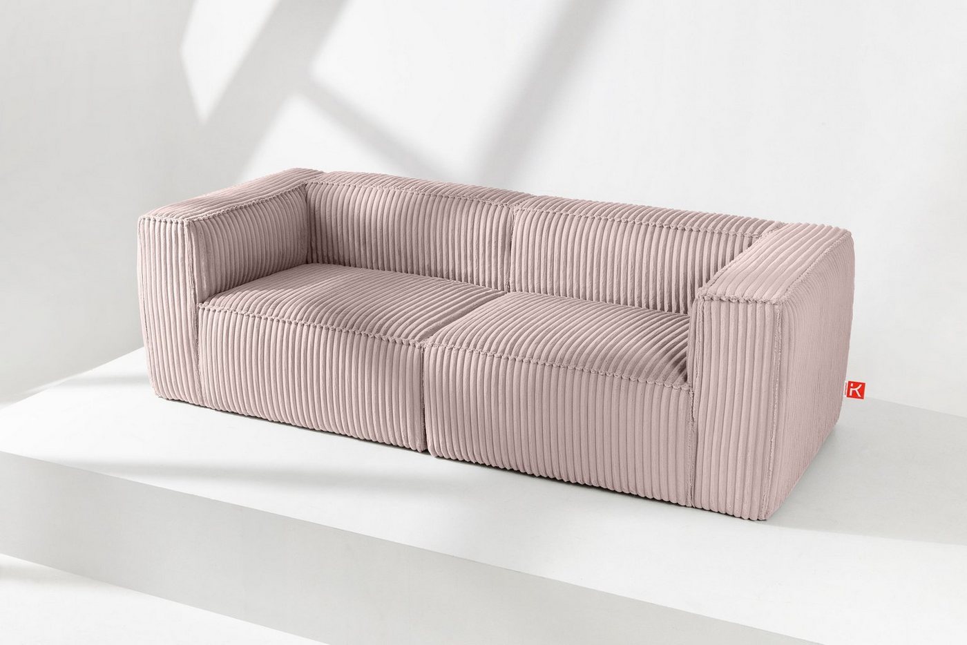 Konsimo 3-Sitzer Einzelsofa 3-Personen FEROX, hergestellt in der EU, aus breitem Cordstoff, Modern, 3-Sitzer von Konsimo