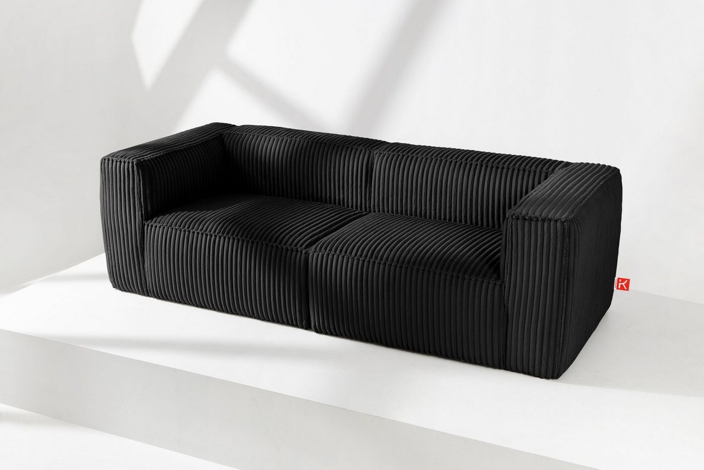 Konsimo 3-Sitzer Einzelsofa 3-Personen FEROX, hergestellt in der EU, aus breitem Cordstoff, Modern, 3-Sitzer von Konsimo