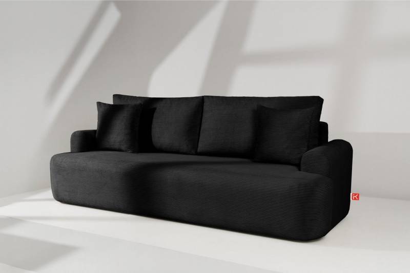Konsimo 3-Sitzer Schlafsofa ELPHO 3-Personen, mit Schlaffunktion, hergestellt in der EU, Feine Cord-Stoff von Konsimo