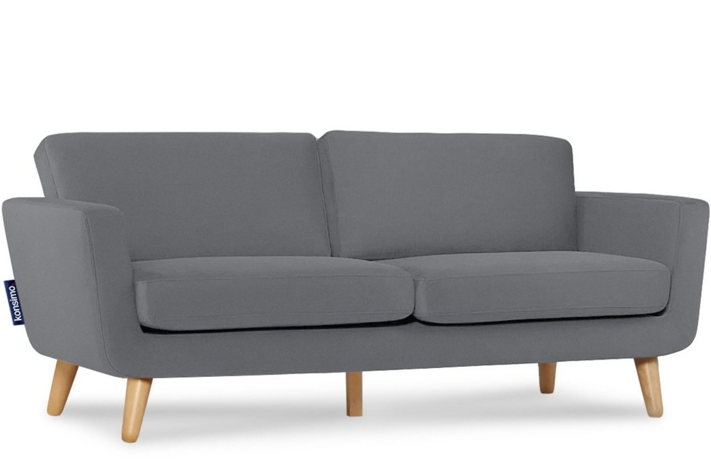 Konsimo 3-Sitzer TAGIO Sofa 3 Personen, mit Armlehnen, Scandi-Stil, Made in Europe, Gestell aus Massivholz von Konsimo