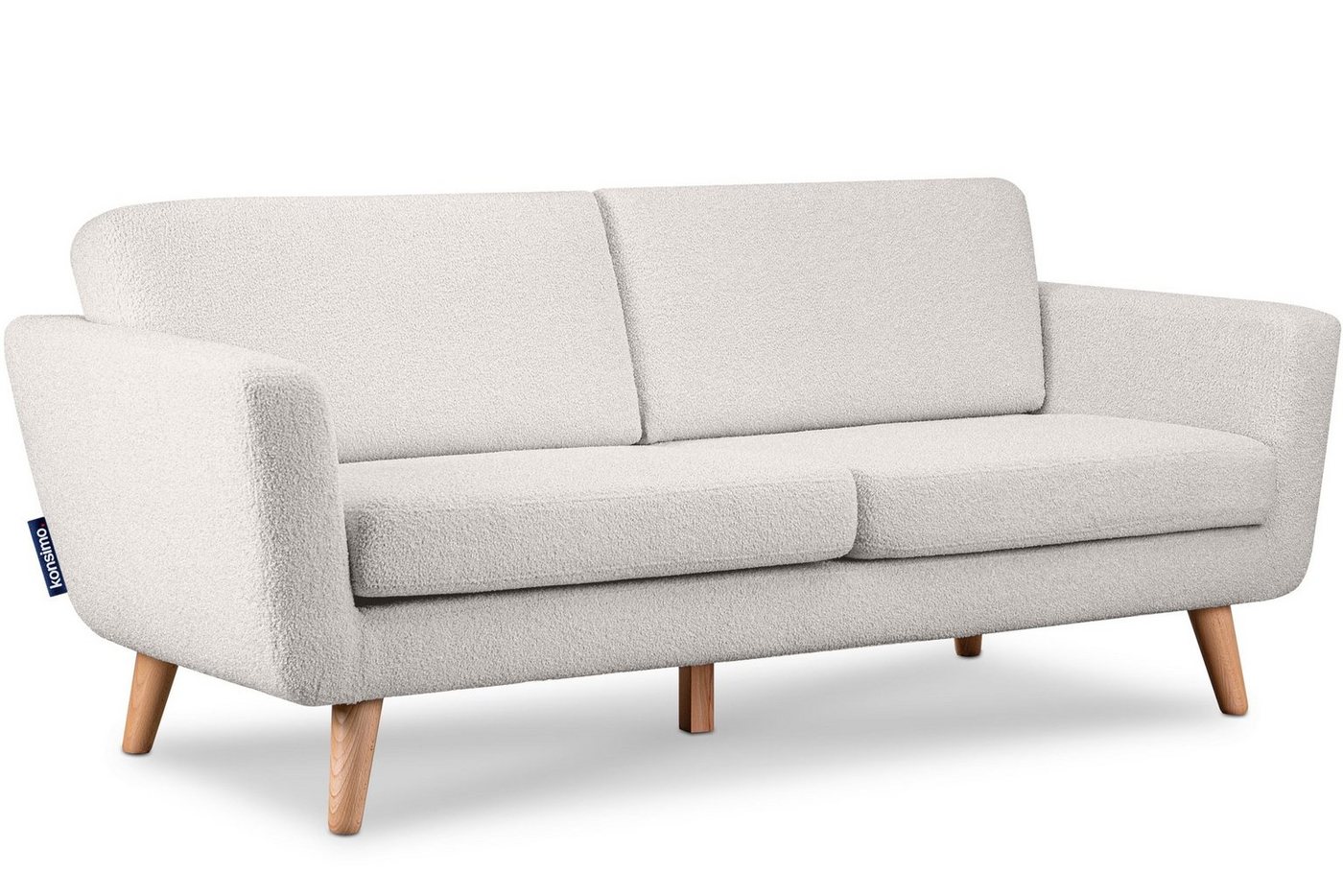 Konsimo 3-Sitzer TAGIO Sofa 3 Personen, mit Armlehnen, Scandi-Stil, Made in Europe, Gestell aus Massivholz von Konsimo