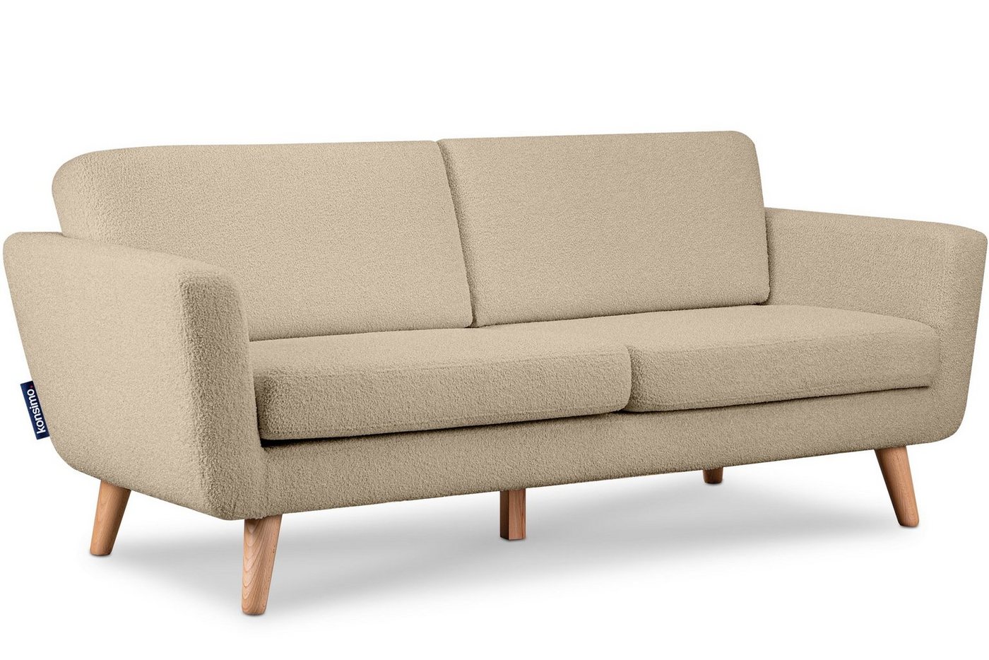 Konsimo 3-Sitzer TAGIO Sofa 3 Personen, mit Armlehnen, Scandi-Stil, Made in Europe, Gestell aus Massivholz von Konsimo