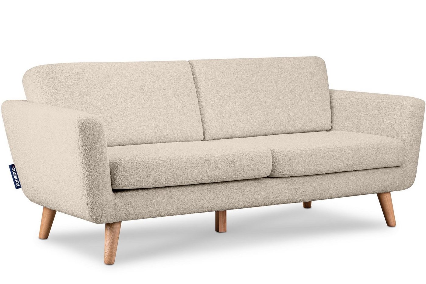 Konsimo 3-Sitzer TAGIO Sofa 3 Personen, mit Armlehnen, Scandi-Stil, Made in Europe, Gestell aus Massivholz von Konsimo