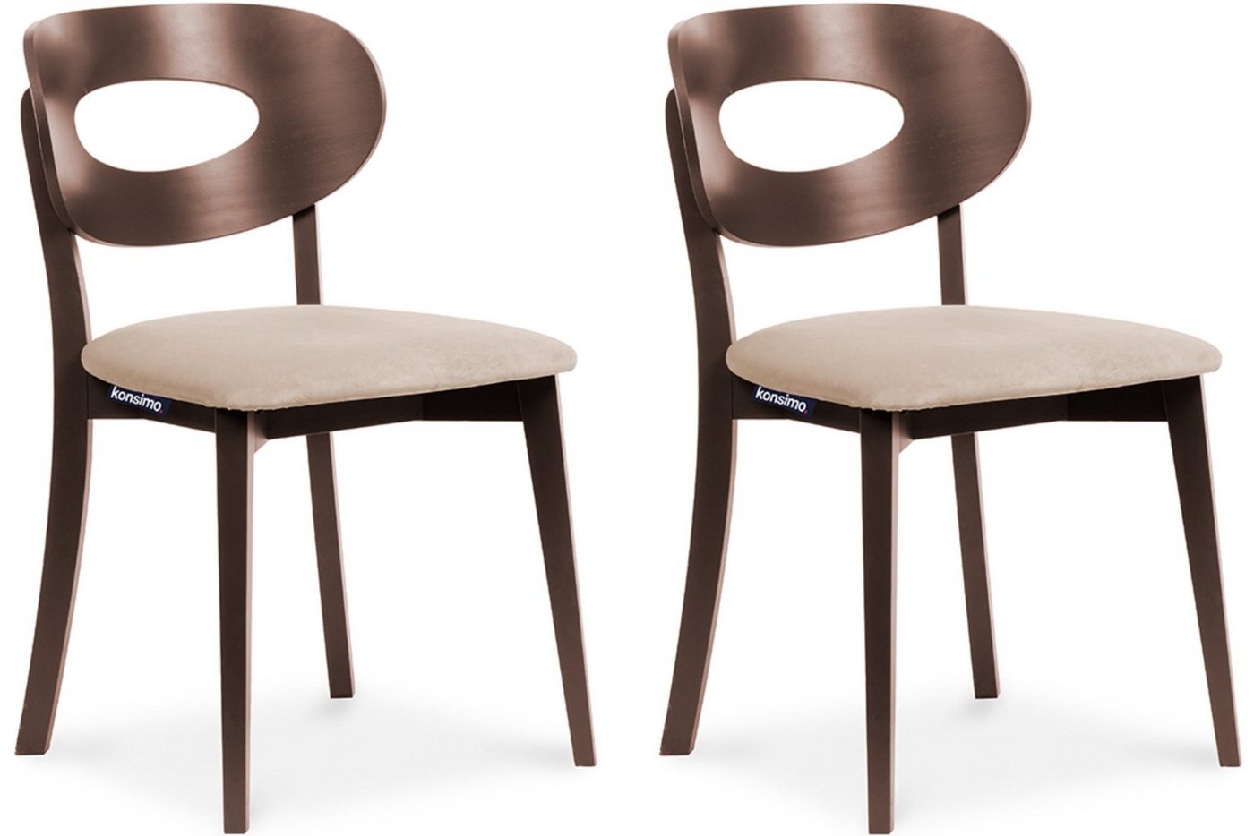 Konsimo 4-Fußstuhl TANER Holzstühle Esstischstuhl Polsterstühle (Esszimmerstühl, 2 St), hergestellt in der EU, retro, vintage von Konsimo