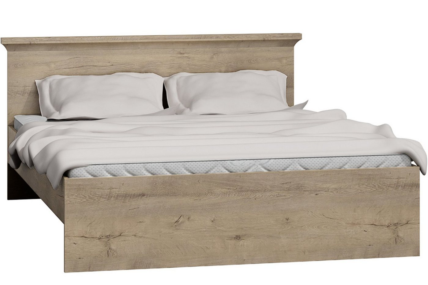 Konsimo Bett VETIS Bett mit Rahmen, mit Kopfstütze, zeitloses Design von Konsimo