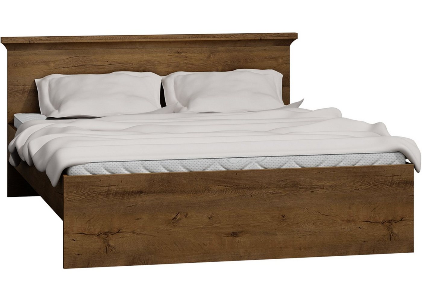 Konsimo Bett VETIS Bett mit Rahmen, mit Kopfstütze, zeitloses Design von Konsimo