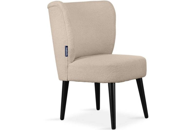 KONSIMO® Cocktailsessel APPA Sessel, auf hohen schwarz lackierten Beinen aus Buchenholz von KONSIMO®