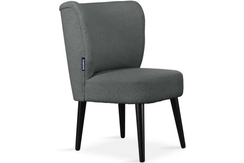 KONSIMO® Cocktailsessel APPA Sessel, auf hohen schwarz lackierten Beinen aus Buchenholz von KONSIMO®