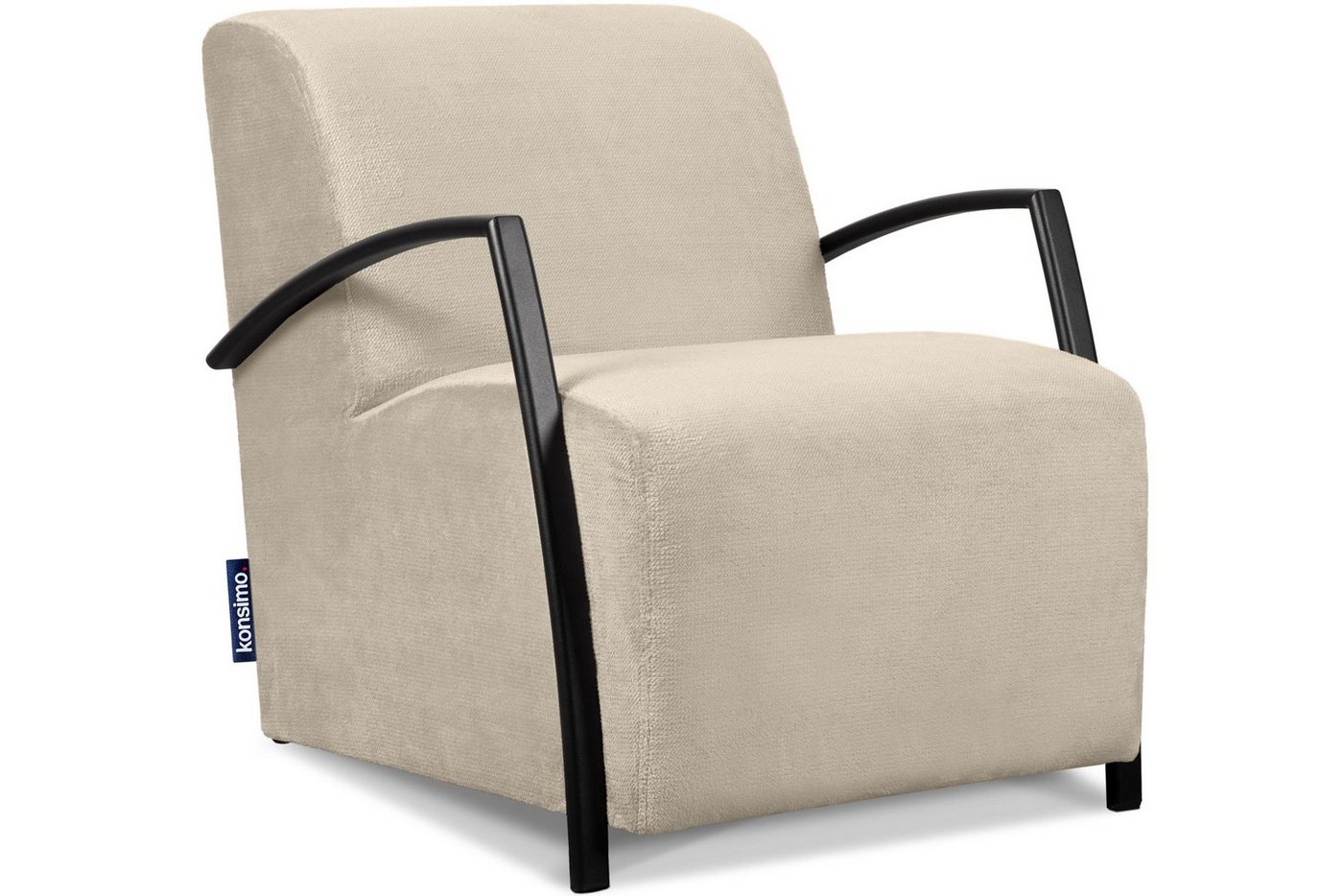 Konsimo Cocktailsessel CARO Sessel, mit gewellter Feder im Sitz, ergonomische Form für bequemes Sitzen von Konsimo