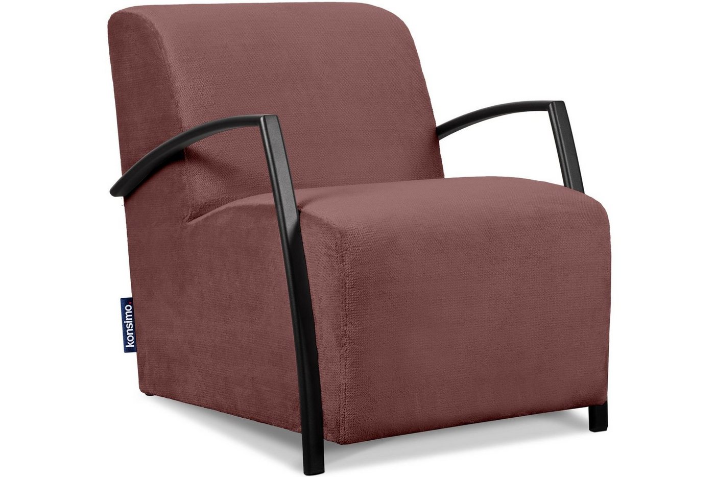 Konsimo Cocktailsessel CARO Sessel, mit gewellter Feder im Sitz, ergonomische Form für bequemes Sitzen von Konsimo