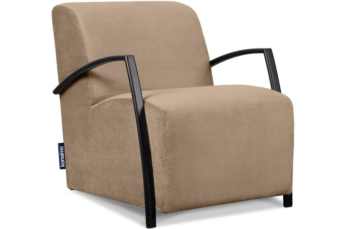 Konsimo Cocktailsessel CARO Sessel, mit gewellter Feder im Sitz, ergonomische Form für bequemes Sitzen von Konsimo