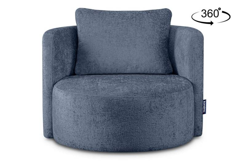 KONSIMO® Drehsessel Loungesessel RAGGI, mit 360° Drehfunktion, inklusive dekorativem Kissen, Modern von KONSIMO®