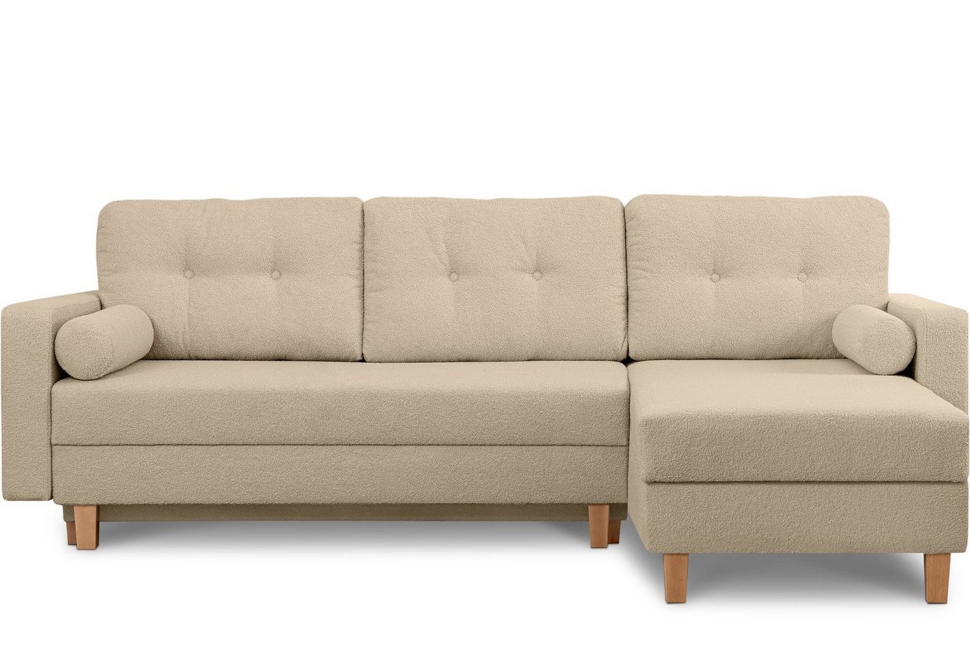 Konsimo Ecksofa ERISO Universalecke mit Ottomane, ausziehbare Liegfläche 212x140 cm von Konsimo