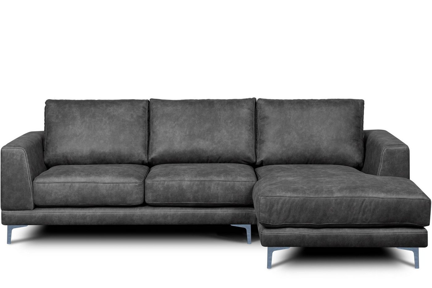 Konsimo Ecksofa HOLCO Ecksofa rechts, zeitloses Design, hohe Beine, Öko-Leder von Konsimo