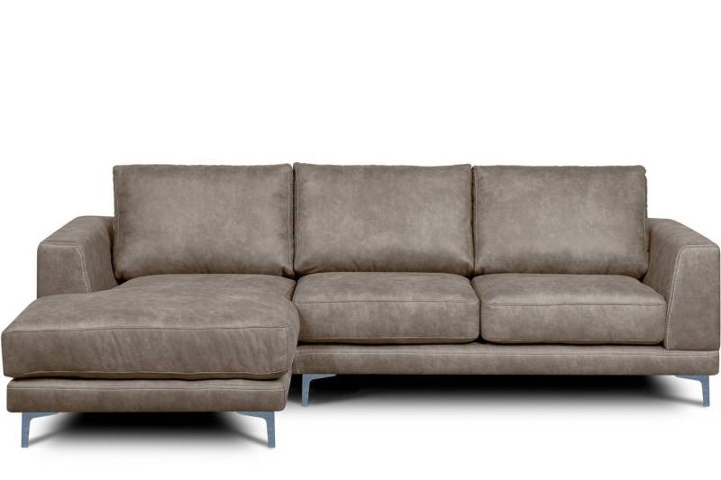 Konsimo Ecksofa HOLCO Ecksofa rechts, zeitloses Design, hohe Beine, Öko-Leder von Konsimo