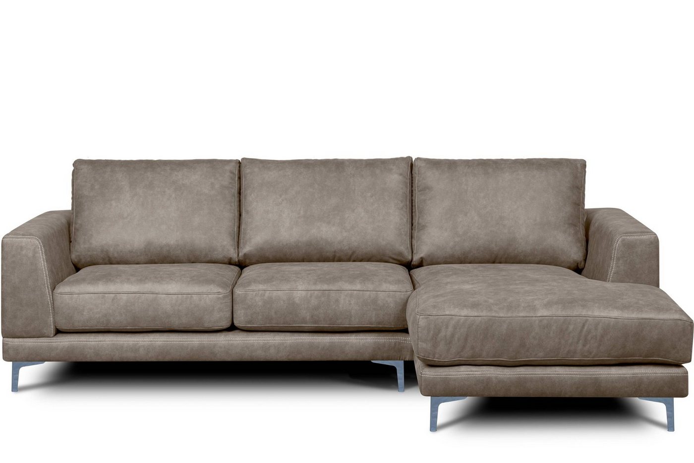 Konsimo Ecksofa HOLCO Ecksofa rechts, zeitloses Design, hohe Beine, Öko-Leder von Konsimo