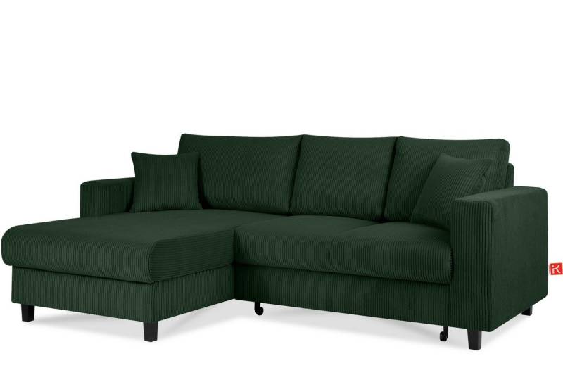 KONSIMO® Ecksofa Links Ecksofa EGRET, mit Schlaffunktion / Bettfunktion und Bettkasten, mit Armlehnen von KONSIMO®