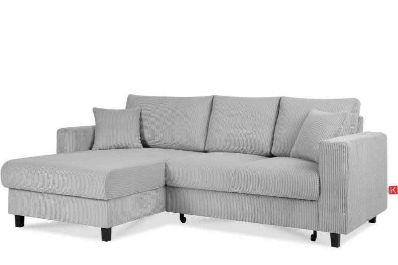 KONSIMO® Ecksofa Links Ecksofa EGRET, mit Schlaffunktion / Bettfunktion und Bettkasten, mit Armlehnen von KONSIMO®