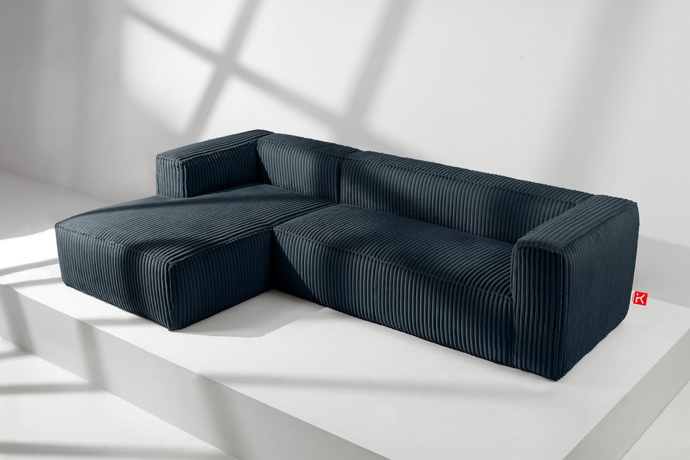 Konsimo Ecksofa Links Ecksofa FEROX, hergestellt in der EU, aus breitem Cordstoff, Modern von Konsimo