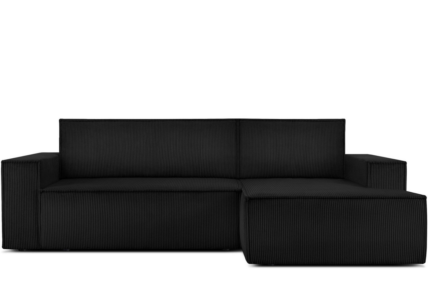 Konsimo Ecksofa NAPI Ecksofa rechts, hergestellt in der EU, mit Schlaffunktion, in Pet Friendly Cord-Stoff von Konsimo