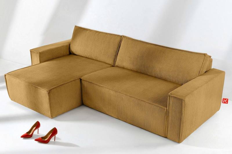 KONSIMO® Ecksofa NAPI Universal-Ecksofa links oder rechts, hergestellt in der EU, mit Schlaffunktion, Bettkasten, Modern von KONSIMO®