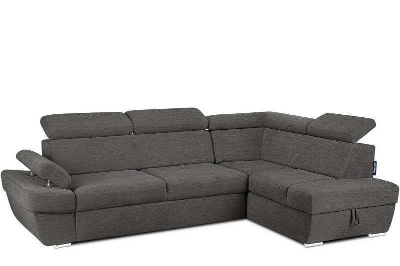 KONSIMO Ecksofa RATLO Ecksofa, mit Bettfunktion und Bettkasten,verstellbare Armlehne/Kopfstütze von KONSIMO