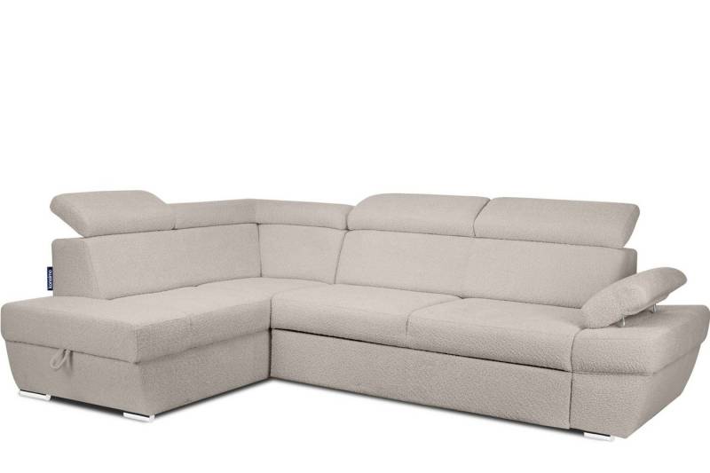 KONSIMO Ecksofa RATLO Ecksofa, mit Bettfunktion und Bettkasten,verstellbare Armlehne/Kopfstütze von KONSIMO