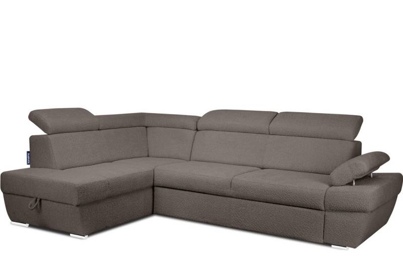 Konsimo Ecksofa RATLO Ecksofa, verstellbare Armlehne/Kopfstütze, mit Schlaffunktion und Bettkasten von Konsimo