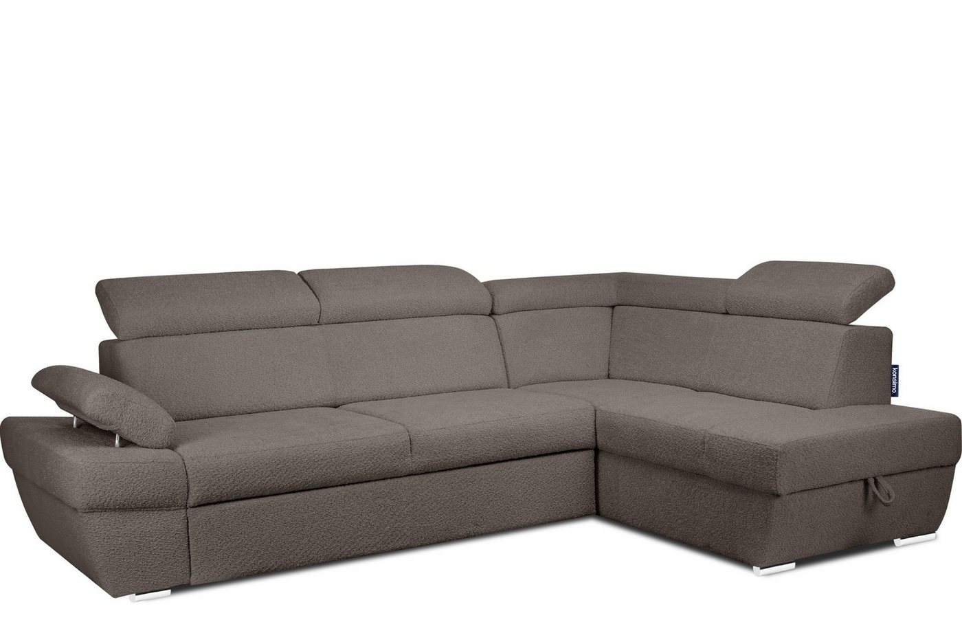 Konsimo Ecksofa RATLO Ecksofa, verstellbare Armlehne/Kopfstütze, mit Schlaffunktion und Bettkasten von Konsimo